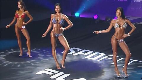 韩国女子健美比赛视频,肌肉线条与力量之美