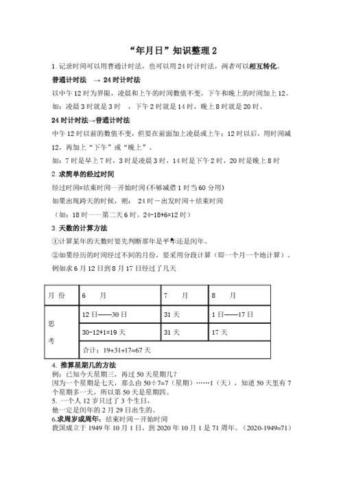 年月日的知识视频,时间流转的奥秘解析